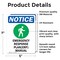 Signmission Emergency Response Sign With Symbol, 5 in W x Rectangle, Vinyl Decal OS-2PACK-NS-D-57-V-11895 - alternate 2